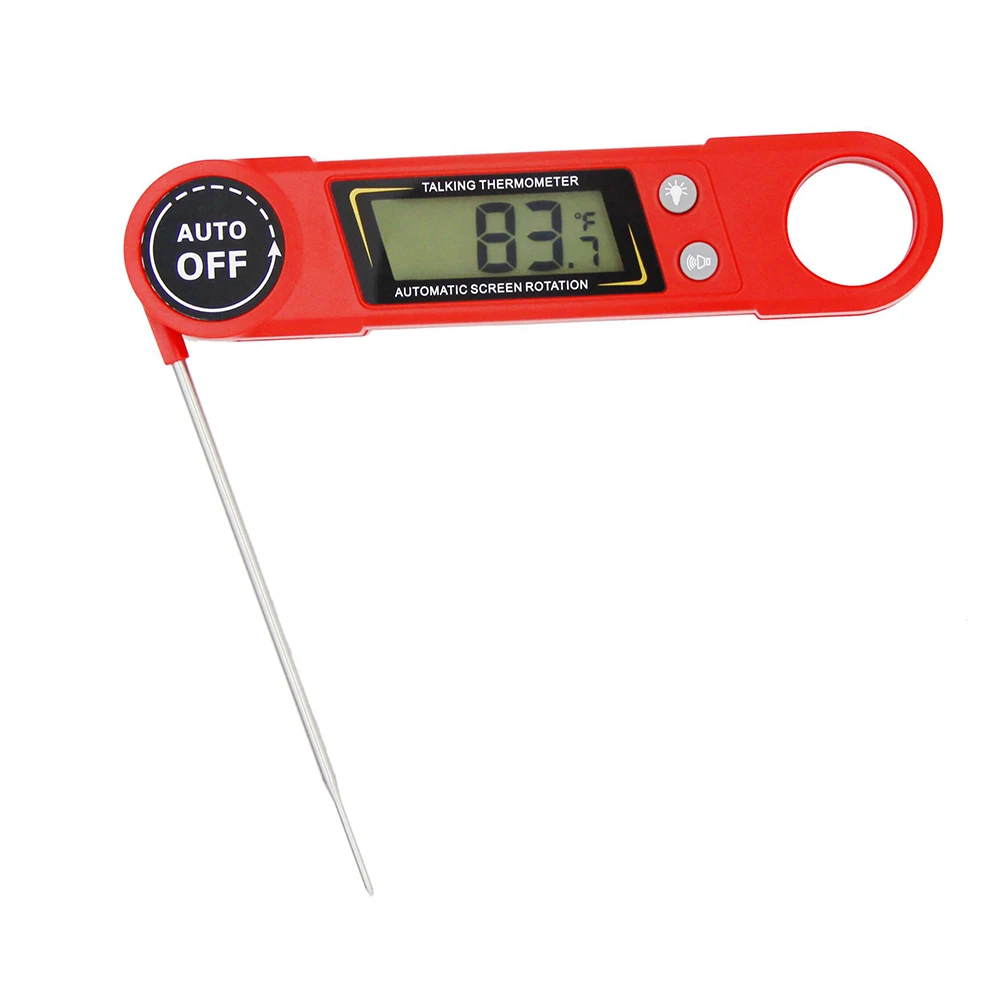 digital thermometer Waterproof Digital Instant Read Meat Thermometer Voice Report for Kitchen Cooking Oil Food BBQ Grill