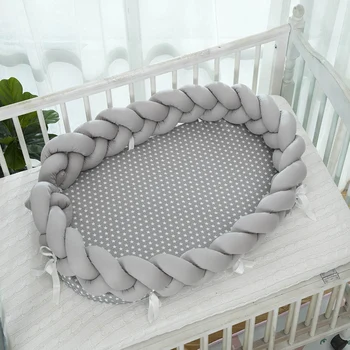 

Portable Newborn Sleeper Bed Woven Removable Cotton Protection Nest Pad Baby Uterine Bionic Crib Travel Bed