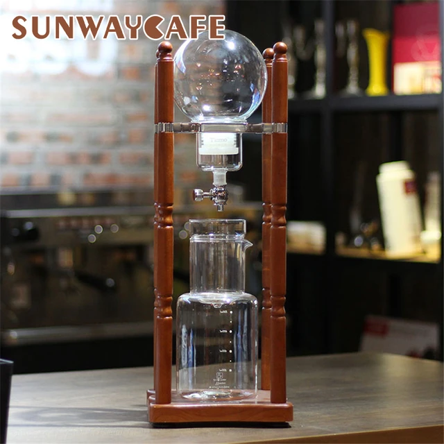 10cups Cold Drip Ice Syphon Coffee Pot Maker Glass Dutch Brew Machine Ice Cold  Brew Coffee Home Wooden Coffee Dripper Tool - Coffee Pots - AliExpress