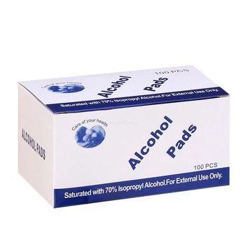

100PCs Disposable Household Medical Alcohol Disinfection Cotton Sheet Wipe Antiseptic Skin Glasses Cleaning Care First Aid