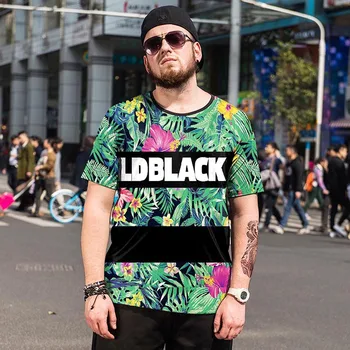 

Spring summer printing men's T-shirt short sleeve new large size ice silk loose half sleeve wholesale