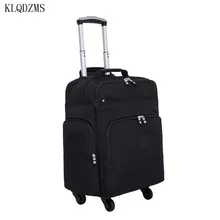 KLQDZMS Многофункциональный пансион чемодан путешествия Оксфорд водонепроницаемый ролики 16 дюймов для мужчин большой емкости вращающийся багажник