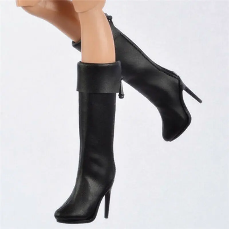 

1/6 Scale Black High Heel Boots Model for 12" Female Figure