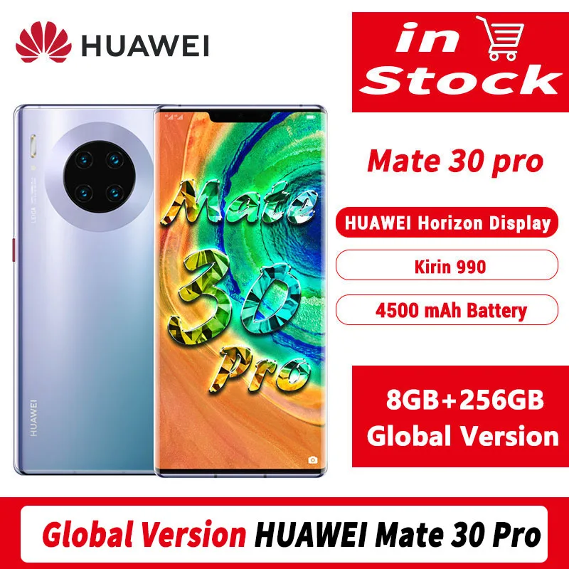 Оригинальный глобальная версия HUAWEI Mate 30 Pro мобильный телефон 8 ГБ ОЗУ 256 Гб ПЗУ