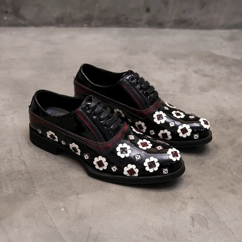

Spring And Summer New Style England Printed Versatile Geometry Sole Casual Shoes Korean-style Hair Stylist Low Top Pointed-Toe L