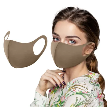 

1pcs Mouth Masks for Protection Solid Color Face Mask Comfortable Soft Mouth-muffle Washable Earloop Mask mascarilla reutilizabl