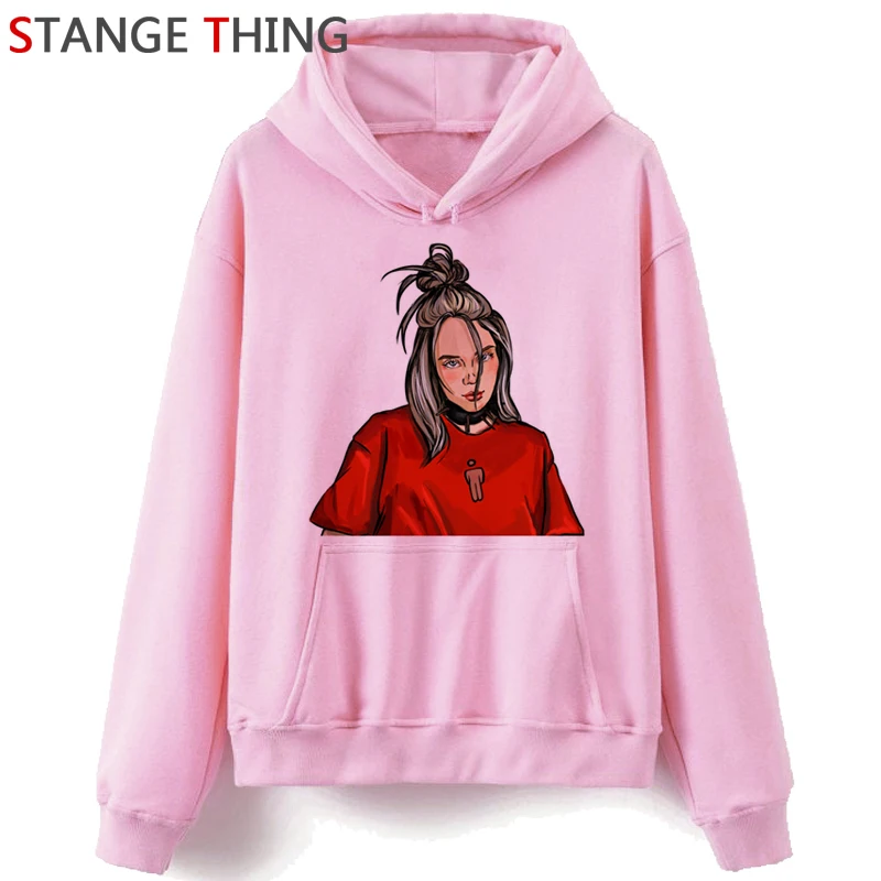 Billie Eilish Bad Guy Harajuku модная забавная толстовка с капюшоном с рисунком из мультфильма для женщин Ullzang хип хоп 90s толстовка с рисунком уличные толстовки женские