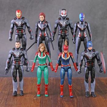 

Marvel Avengers 4 Endgame Iron Man Black Widow Ant Man Captain Marvel America Nebula Hawkeye PVC Action Figures Toys 8pcs/set