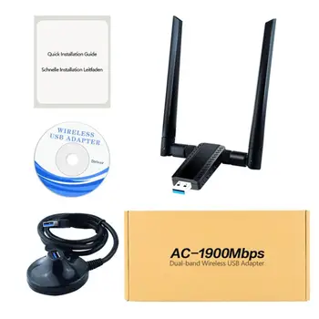 

Wifi Adapter 1900M 2.4G 5G Dual Band Wifi USB 3.0 Fee Driver LAN Ethernet Network Card wireless Wifi Dongle Antenna