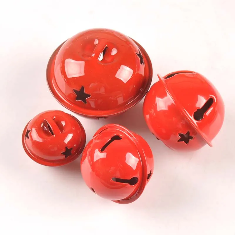 hollowed Iron Loose metal Beads Jingle Bells Christmas Decoration Pendants DIY material Crafts Christmas Bells cp2678