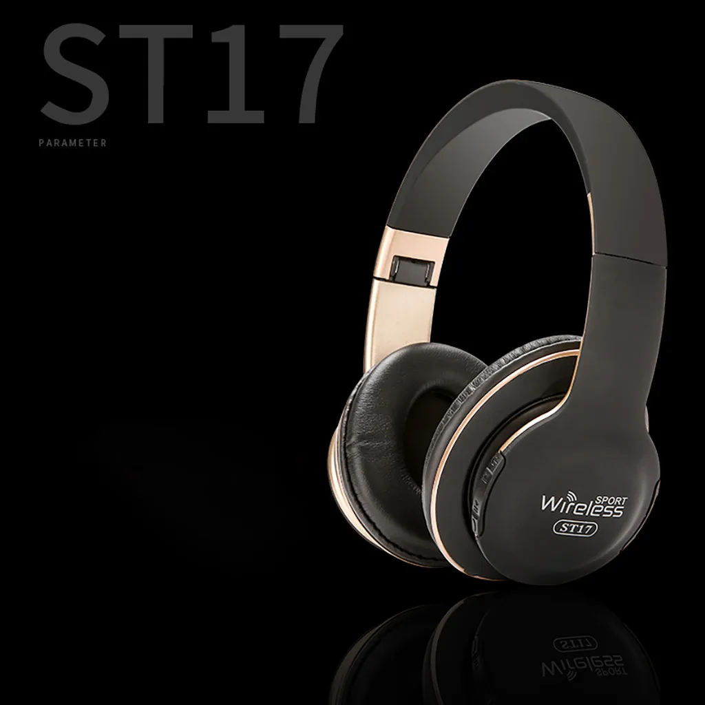 Емкость аккумулятора 200 мАч ST-17 Беспроводная гарнитура Bluetooth 4,1 стерео накладные складные наушники Встроенный микрофон Энергосбережение