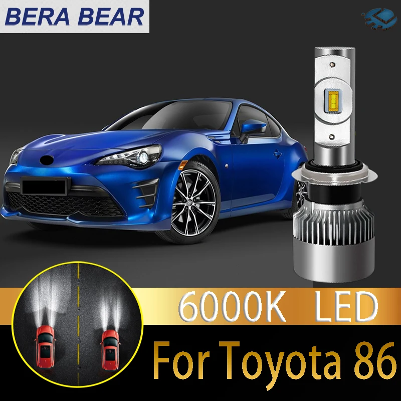 BERA Медведь автомобилей головной светильник лампы светодиодный для Toyota 86 2013- светодиодный автомобиль 6000K 10000LM белый светильник Авто головного средства ухода за кожей Шеи светильник 2X