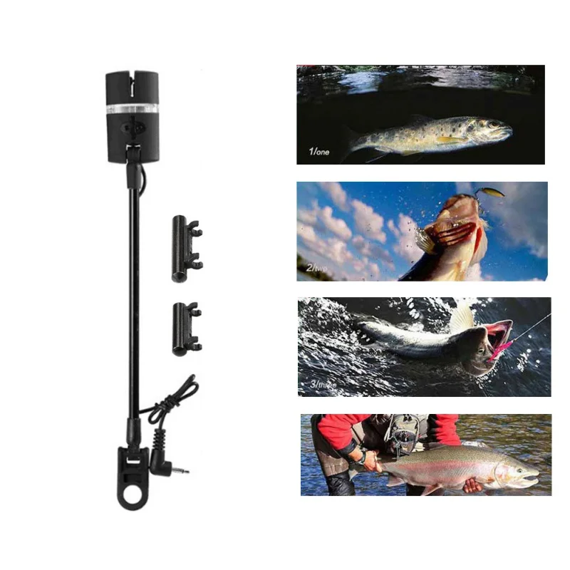 

New Carp Fishing Alarm LED Illuminated Bite Indicators Carp Fish Bite Alarm Hanger Fish Hard Rocker Tensioner Fishing