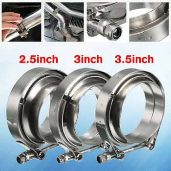 

2.5" 3" 3.5" 5" Car Aluminum Flange V band Clamp Male Female V-Band Exhaust Flanges Fitting Kit For Exhaust Turbo