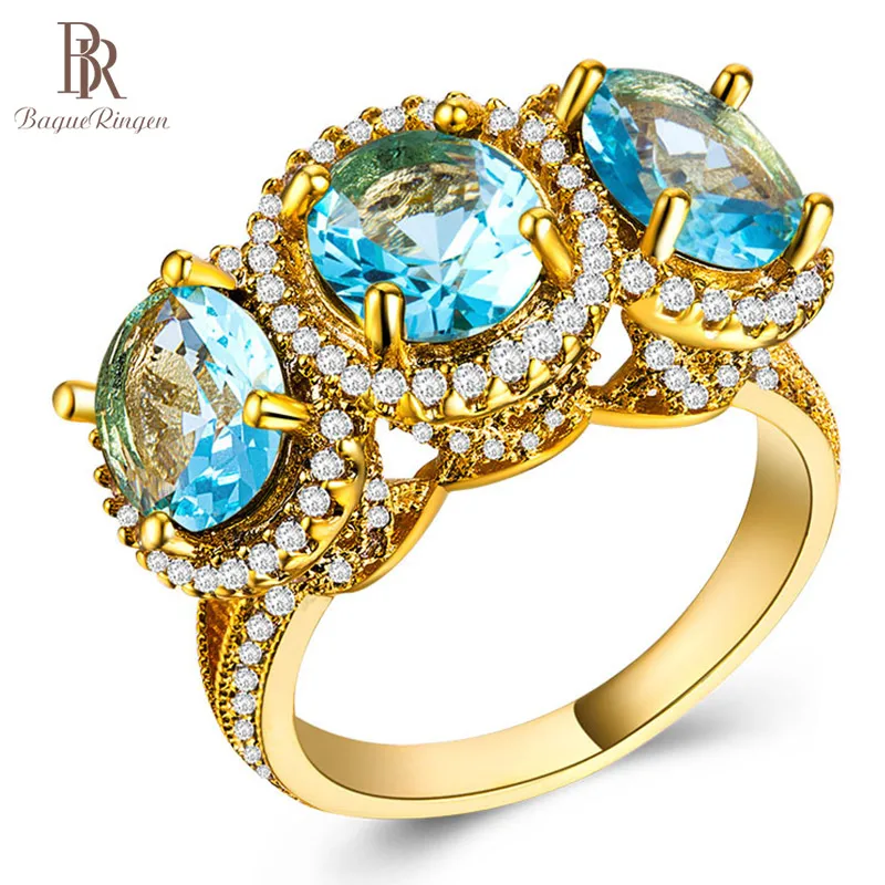 Bague Ringen 100% Настоящее 925 Серебряное очаровательное кольцо золотого цвета с