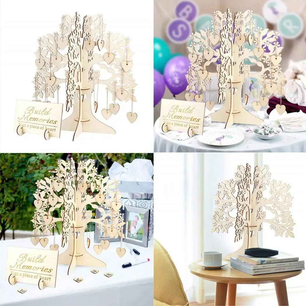 Домашние Свадебные желанные деревья DIY деревянные декоративные дома, вечерние, украшения как изображение орнамент
