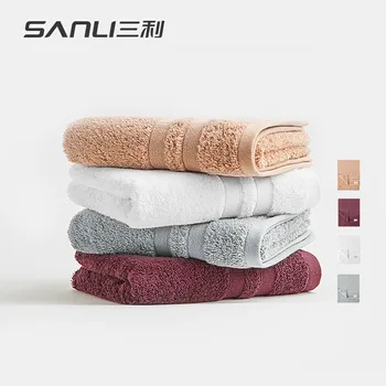 

Sanli Towel New Style Plush Towel Plain Color Adult Towel Pure Cotton Soft Towel Extra-large Thick Face Wiping Towel