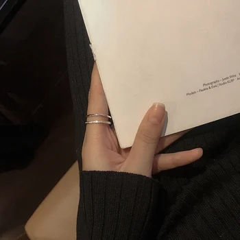 

Bu-118 Korean fashion zircon rings for women simple punk high quality Japanese style ring cute Harajuku statement hip hop