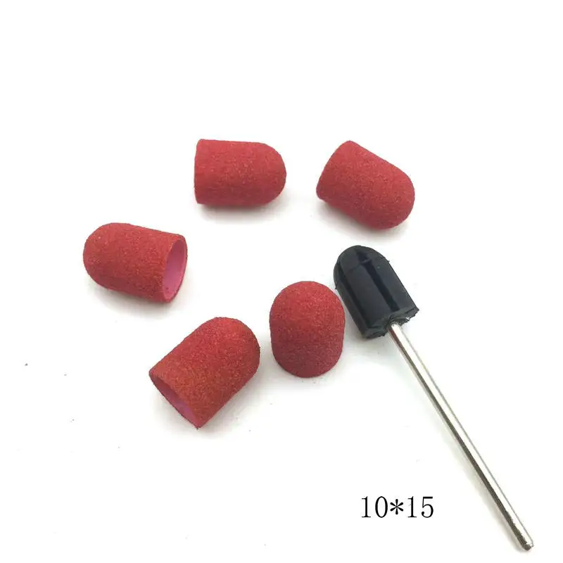 5PCS(10*15) 120# Prego Lixar Banda Cap Cortador De Manicure Set Aparelho para Manicure Lixar banda para Pedicure Cortador Unhas - Цвет: Красный