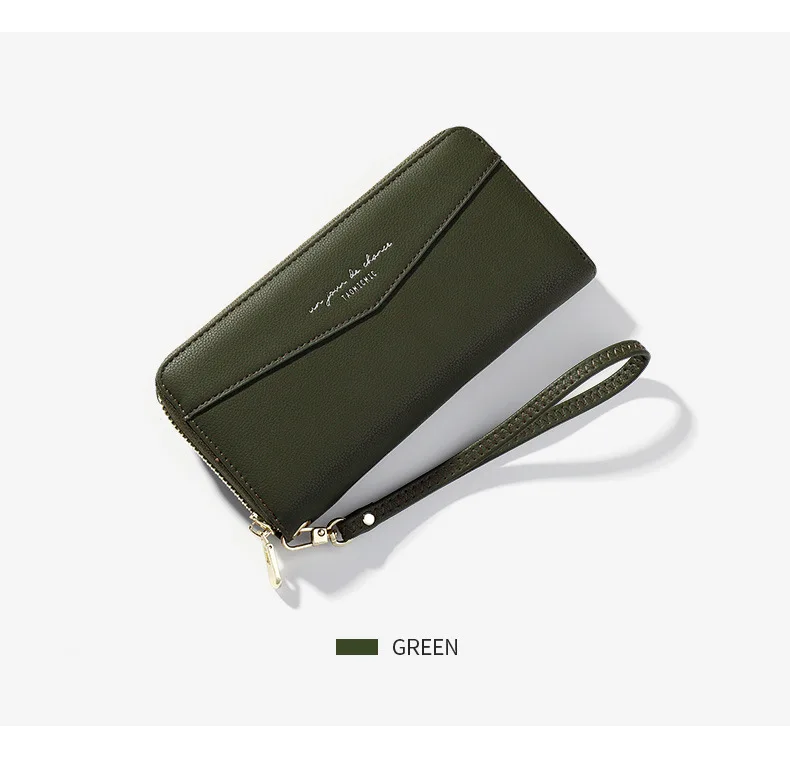 Essential Leather Wallets for Women 2019 Slim Continental Handy Wallet Black Pink Large Capacity Money Organizer wallets Clutch (14)