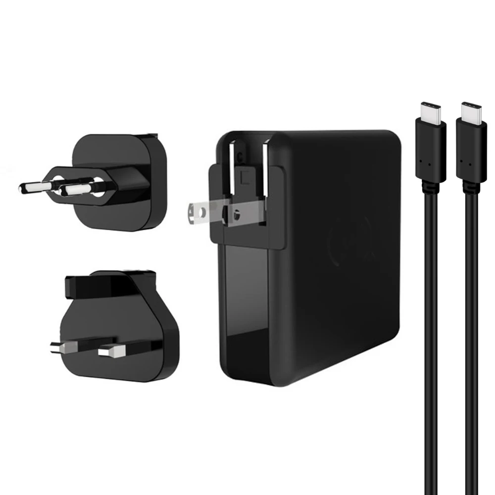 3 Plugs and Cable 61 Вт 45 Вт PD многопортовое зарядное устройство type-C AC/DC QC3.0 адаптер для быстрой зарядки ноутбука для iPad iPhone MacBook Pro Matebook Xiaomi - Цвет: 3 Plugs and Cable