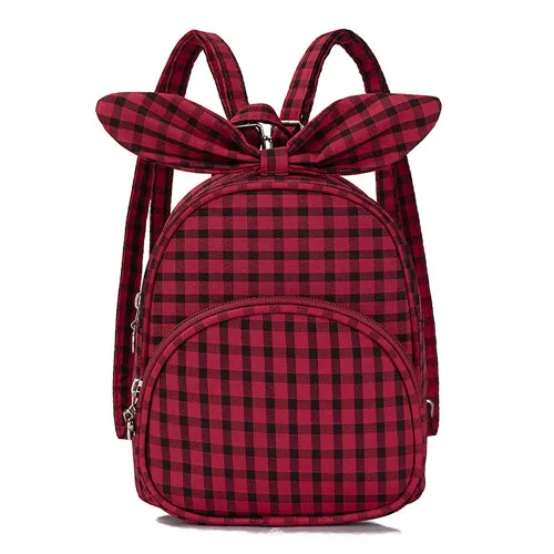 Детский ушной кожаный полосатый рюкзак для школы, детские рюкзаки, Водонепроницаемый Школьный рюкзак для девочек, сумка для маленькой девочки - Цвет: WINE
