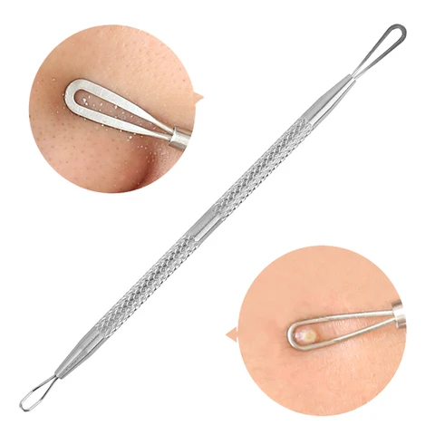 Steel Acne Removal Needles Pimple Blackhead Remover Tools Spoons Face Skin Care Tools Needles Facial Pore Cleaner