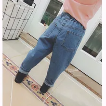 Осенние мужские и женские детские джинсы, Детские Модные шаровары, Детские универсальные гусеничные штаны