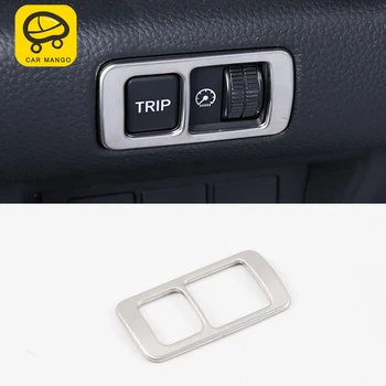 

CARMANGO for Honda Accord 10th 2018 2019 Car Styling Light Switch Chrome Cover Trim Frame Sticker Interior Accessories