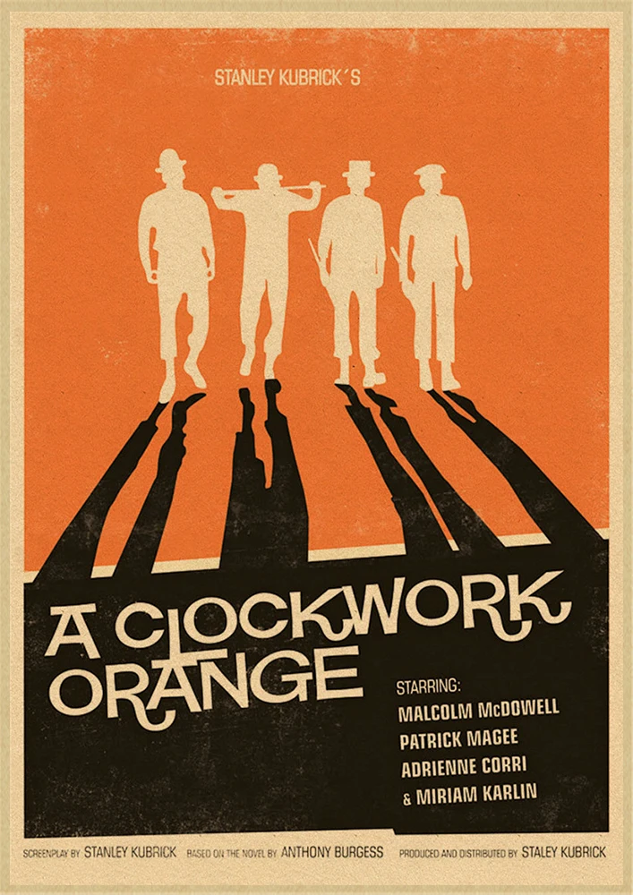 Classic Movie A Clockwork Orange Poster - Home Furnishing Decoration - Kraft Movie Poster Drawing - Wall Stickers - Decorative Painting image 6