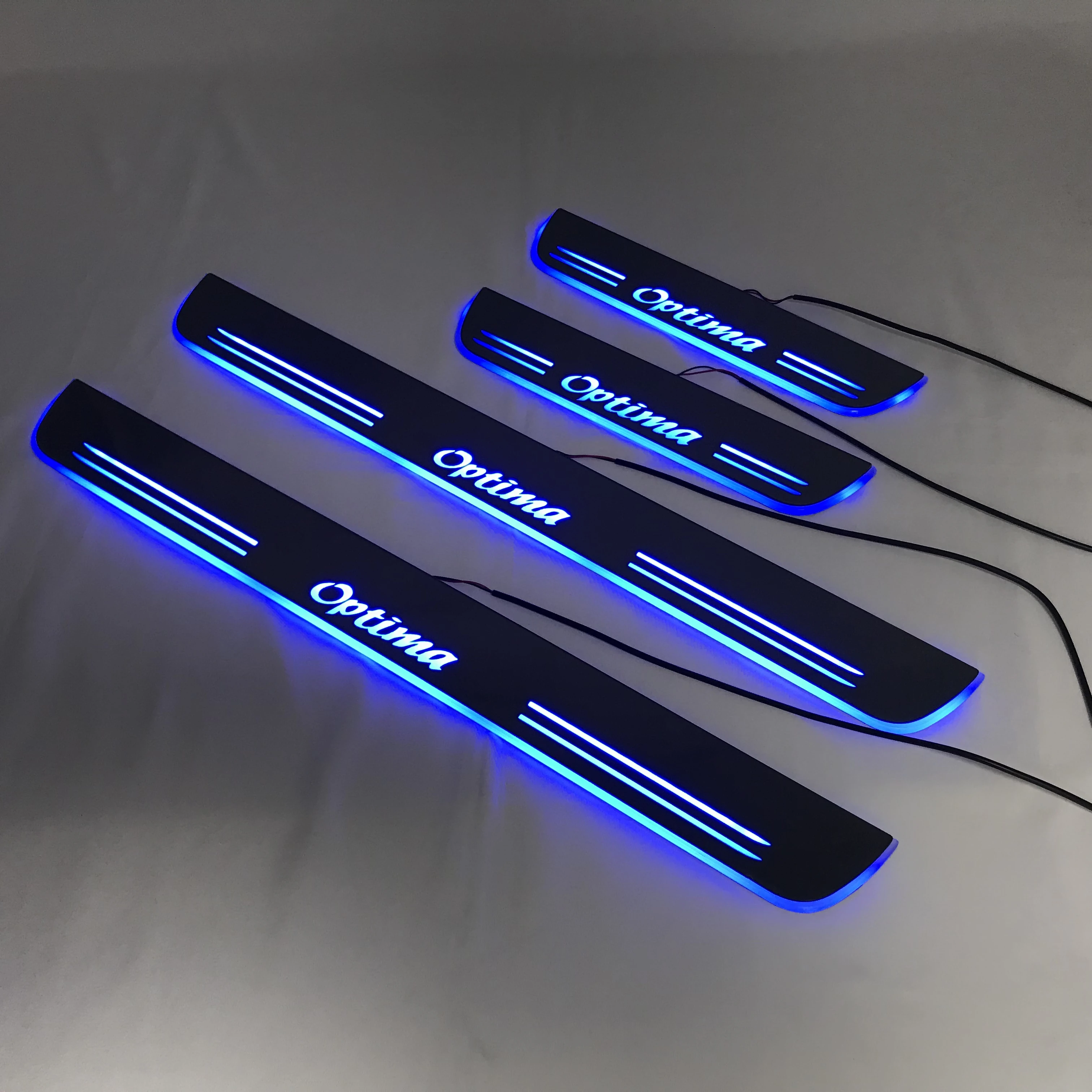 RQXR led перемещение двери Накладка для kia Оптима динамический дверной порог