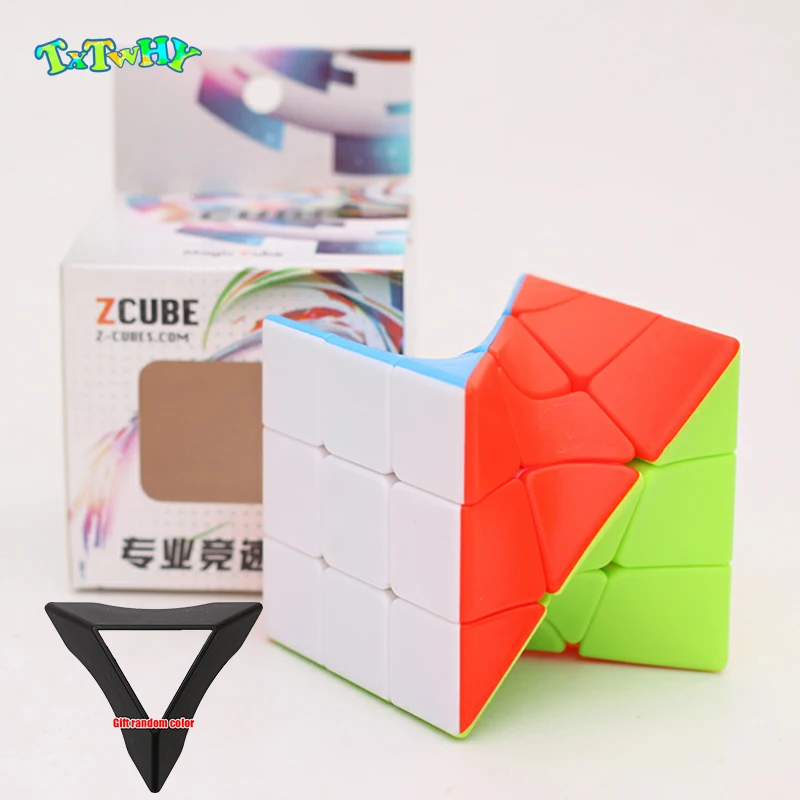 

Z-cube 3x3 Torsion Magic Cube Coloful Twisted Cube neo+cube+magic stickerless Colorful Educational Toys For Children