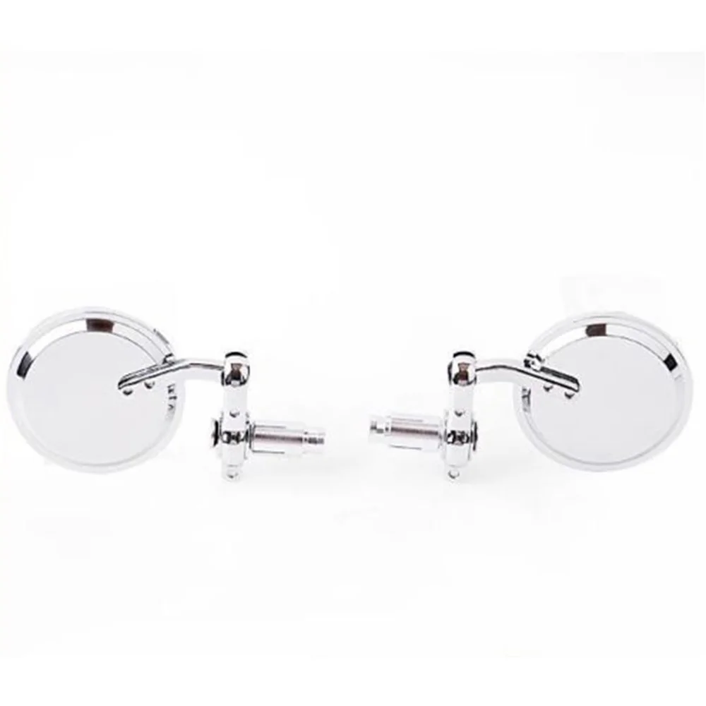 Motorcycle Chrome Handle Bar End Rearview Mirror For Cafe Racer Bobber Pair Of Motorcycle Rearview Mirrors