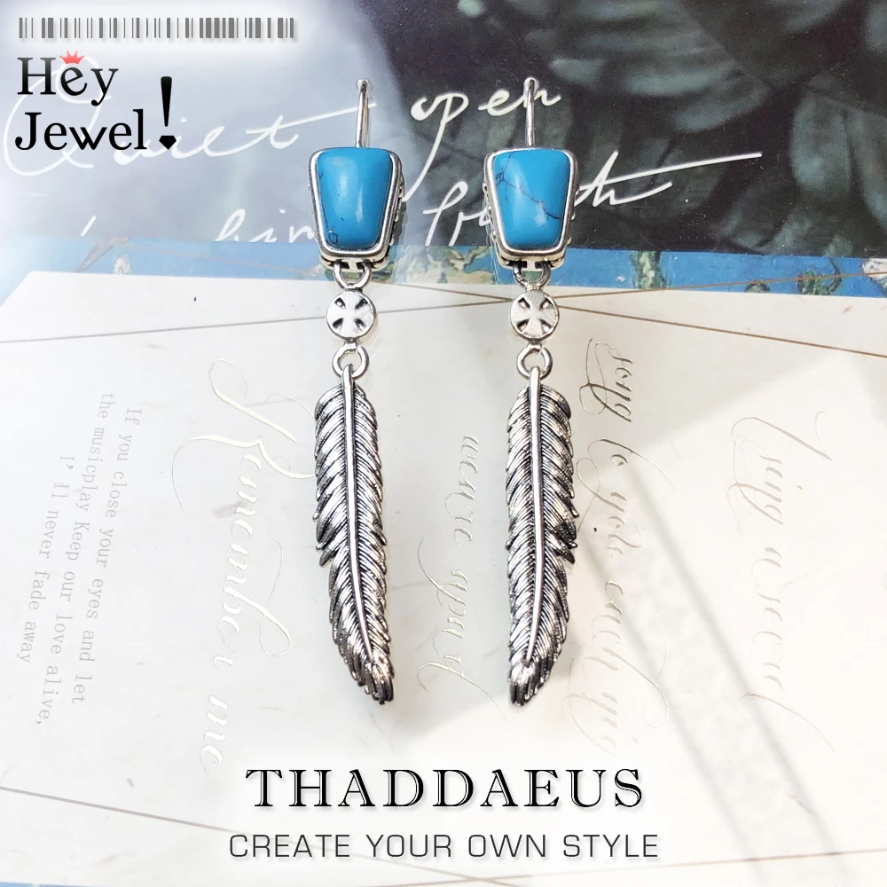 Индеец перья висячие серьги из серебра Европа Стиль хорошее Этнические