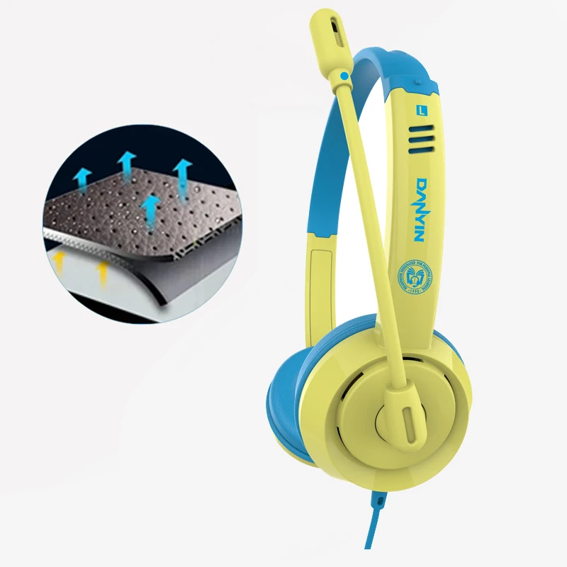 Danyin DT326 Wired Headphone 3 5mm with Microphone Noise Reducing for PC Computer Listening Training Gaming