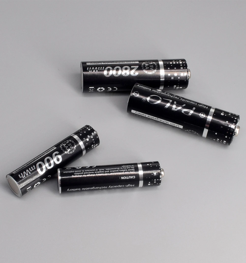 PALO 1.5V AA Li-ion Rechargeable Batteries+1.5v AAA Li-ion Rechargeable Batteries with LCD Smart 1.5V Lithium Battery Charger