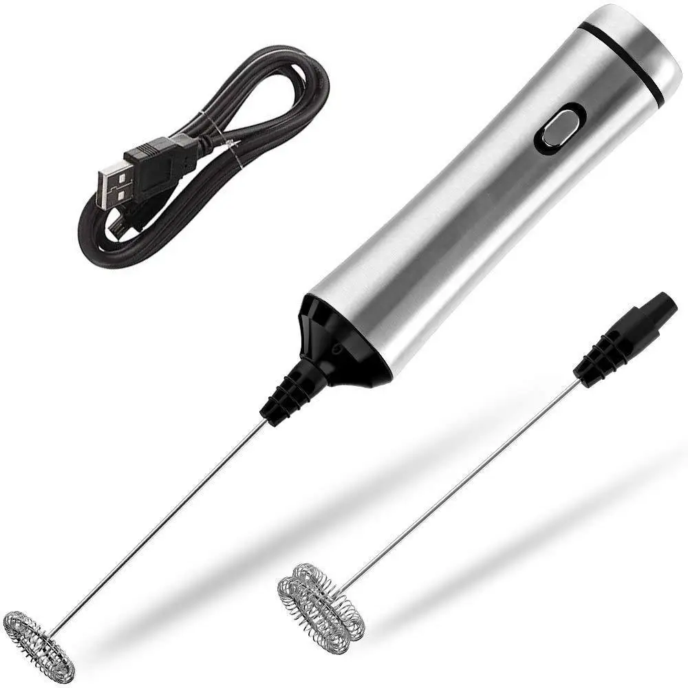 USB Multifunction Stainless Steel Two Speeds Chargeable Double Spring Whisk Electric Milk Frother Egg Beater Handheld Mixer | Бытовая