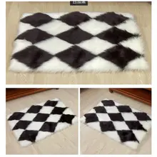 Новинка, домашний текстиль, коврики с геометрическим узором, искусственный мех, белый прямоугольник, монгольские меховые акценты, коврики, Новинка