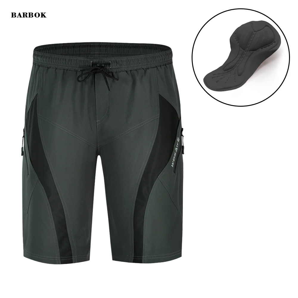 

WOSAWE Men's Cycling Shorts with Non-remove underwear MTB Shorts Loose-Fit 3D Pad Bike Bicycle Breathable Downhill Racing Shorts