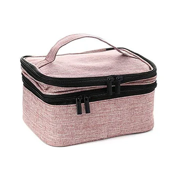 

Storage Case Compartments Makeup Carrying Nail Varnish Portable Essential Oil Bag Manicure Travel Double Layer Perfume Holder