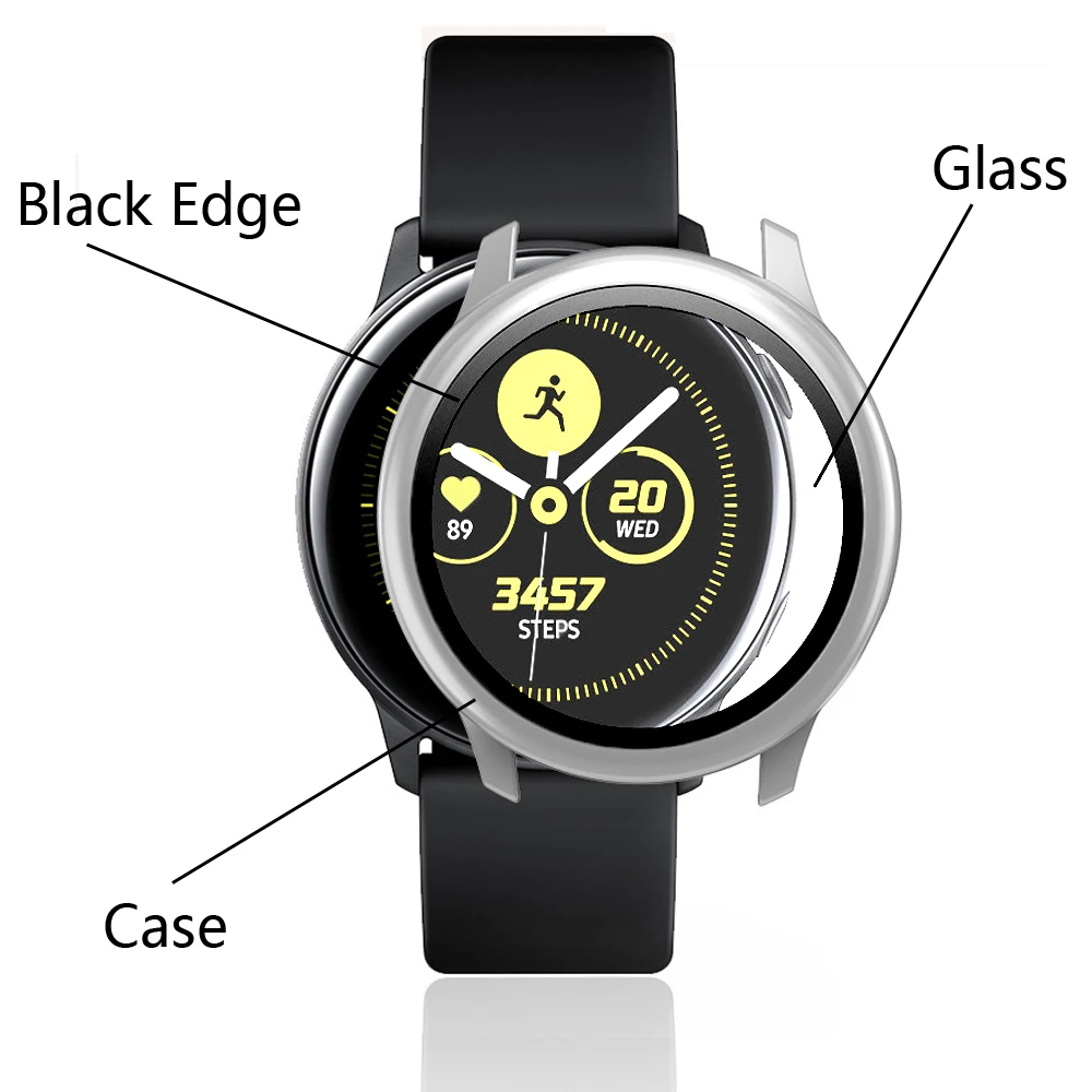 Стекло + чехол для Samsung Galaxy watch active2 44/40 мм Универсальный бампер защита экрана active 2