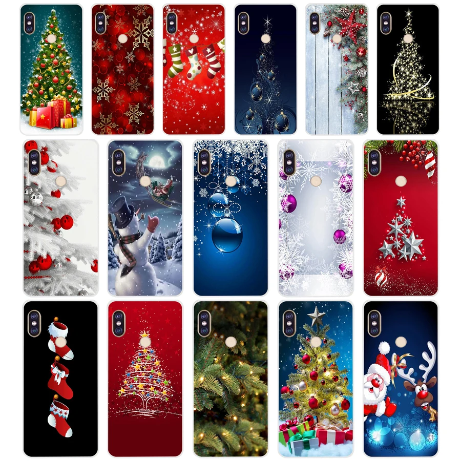 38Sd Christmas Holiday Tree Capodanno Custodia Morbida In Silicone Tpu Cover Per Xiaomi Redmi 5A 5Plus Note 5 5A Pro 5A Prime Mi 6
