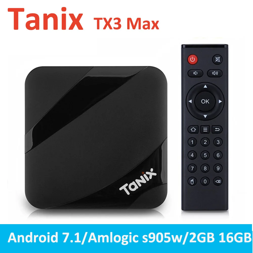TX3 MAX светодиодный мини ТВ приставка Android 7 1 2 ГБ DDR3 16 Гб rom четырехъядерный