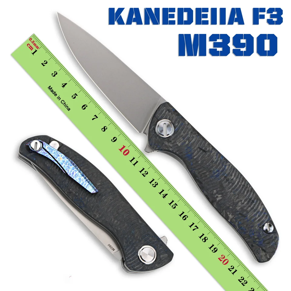 Складной нож Kanedeiia F3 модель M390 стальное лезвие ручка из углеродного волокна с