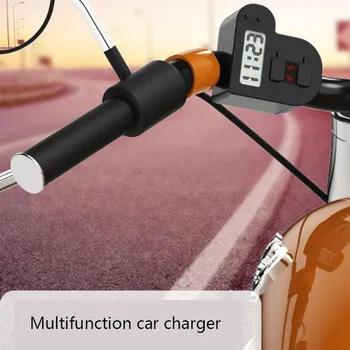 

For Motorcycle mobile phone charger dual USB car charging 2.1a with timetable display