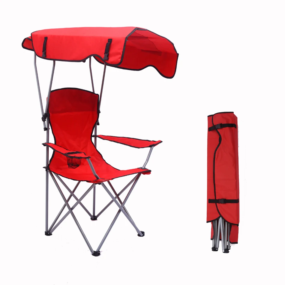 Myj Portable Fishing Chair With Sunshade Canopy Camping Chair With