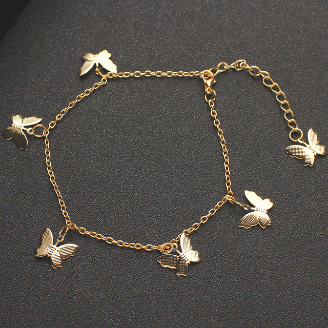 Silver Color Anklet Bracelet On The Leg Fashion Heart Female Anklets Barefoot For Women Leg Chain Beach Foot Jewel