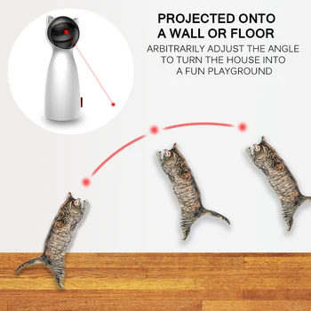 

2020 Creative Funny Pet LED Laser New Toy Cat Dog Exercise Training Entertaining Toy Multi-Angle Adjusted Cat Teasing Device