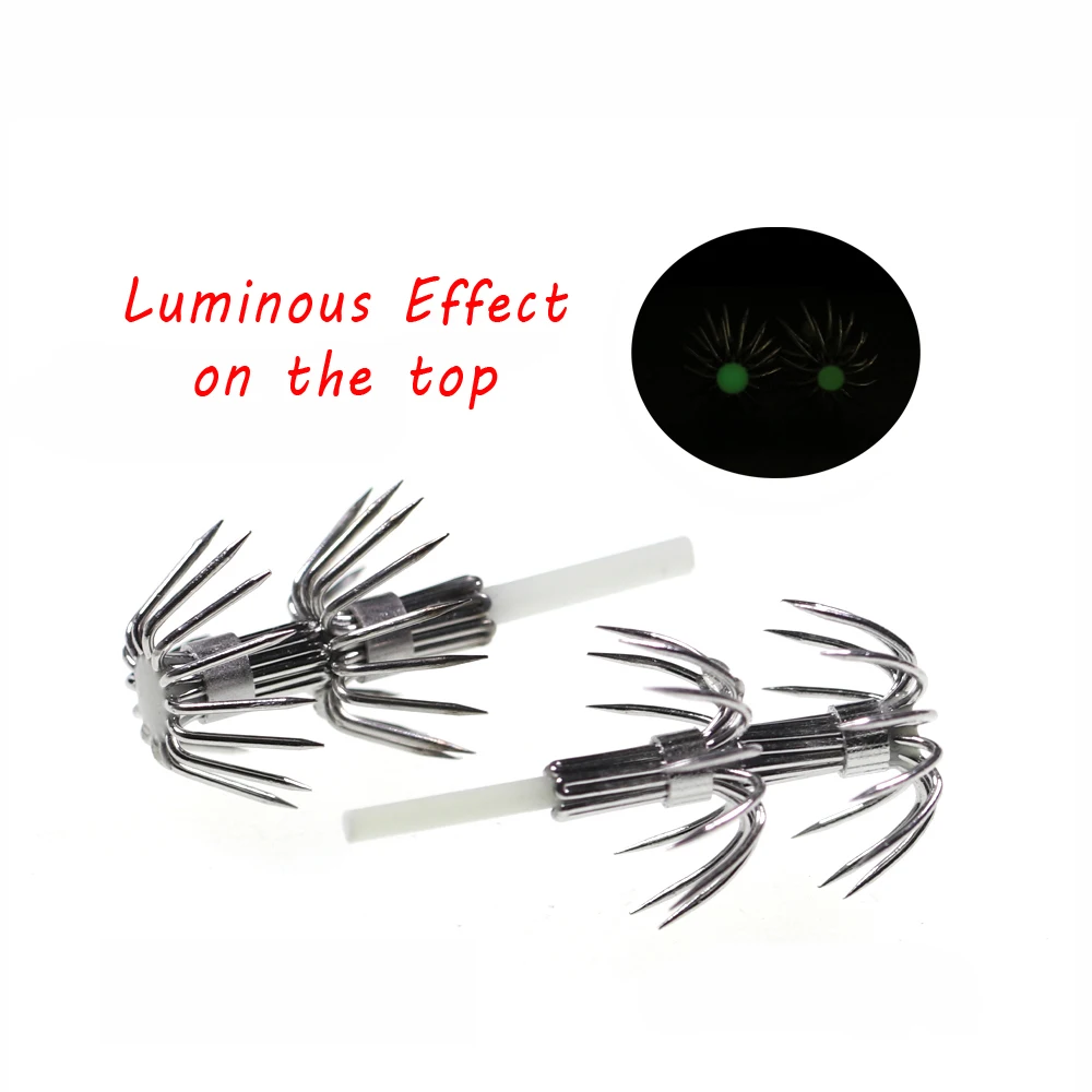 10PCS Octopus / Squid Jig Fishing Lure DIY Hooks