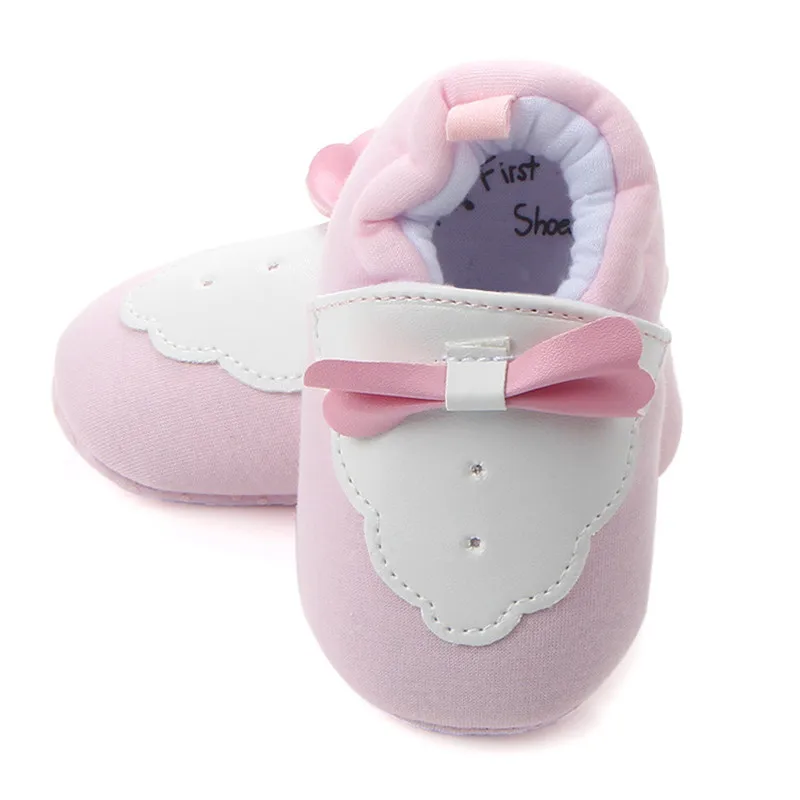 Новые зимние ботинки для маленьких девочек; обувь для новорожденных; сезон осень-зима; теплые хлопковые ботинки с мягкой подошвой; Плюшевые ботинки для малышей
